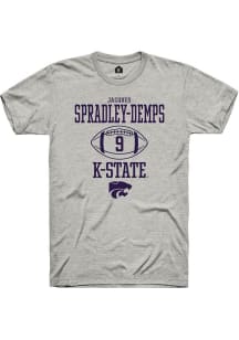 Jacques Spradley-Demps  K-State Wildcats Ash Rally NIL Sport Icon Short Sleeve T Shirt