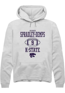Jacques Spradley-Demps  Rally K-State Wildcats Mens White NIL Sport Icon Long Sleeve Hoodie