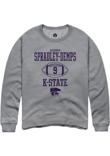 Jacques Spradley-Demps  Rally K-State Wildcats Mens Graphite NIL Sport Icon Long Sleeve Crew Swe..