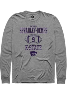 Jacques Spradley-Demps  K-State Wildcats Graphite Rally NIL Sport Icon Long Sleeve T Shirt
