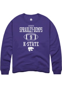 Jacques Spradley-Demps  Rally K-State Wildcats Mens Purple NIL Sport Icon Long Sleeve Crew Sweat..