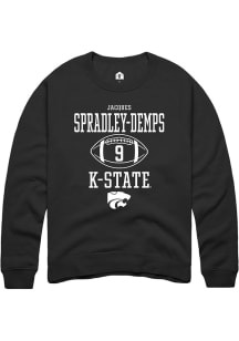 Jacques Spradley-Demps  Rally K-State Wildcats Mens Black NIL Sport Icon Long Sleeve Crew Sweats..