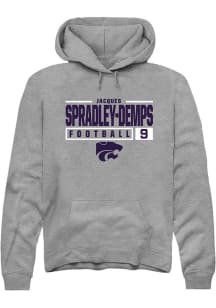 Jacques Spradley-Demps  Rally K-State Wildcats Mens Graphite NIL Stacked Box Long Sleeve Hoodie