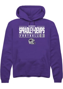 Jacques Spradley-Demps  Rally K-State Wildcats Mens Purple NIL Stacked Box Long Sleeve Hoodie