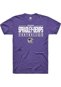 Jacques Spradley-Demps  K-State Wildcats Purple Rally NIL Stacked Box Short Sleeve T Shirt