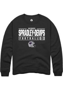 Jacques Spradley-Demps  Rally K-State Wildcats Mens Black NIL Stacked Box Long Sleeve Crew Sweat..