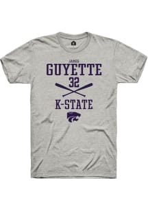 James Guyette Ash K-State Wildcats NIL Sport Icon Short Sleeve T Shirt