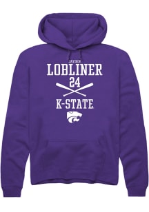 Jayden Lobliner  Rally K-State Wildcats Mens Purple NIL Sport Icon Long Sleeve Hoodie