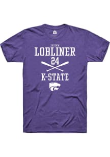 Jayden Lobliner  K-State Wildcats Purple Rally NIL Sport Icon Short Sleeve T Shirt