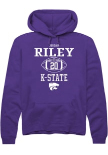 Jordan Riley  Rally K-State Wildcats Mens Purple NIL Sport Icon Long Sleeve Hoodie