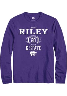 Jordan Riley  K-State Wildcats Purple Rally NIL Sport Icon Long Sleeve T Shirt
