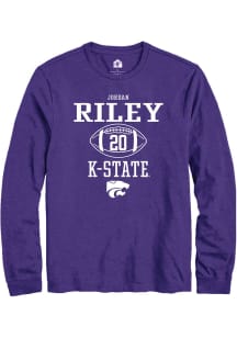 Jordan Riley  K-State Wildcats Purple Rally NIL Sport Icon Long Sleeve T Shirt