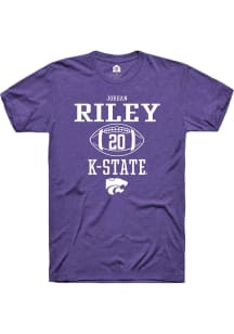 Jordan Riley  K-State Wildcats Purple Rally NIL Sport Icon Short Sleeve T Shirt