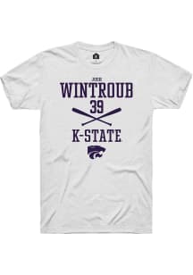 Josh Wintroub  K-State Wildcats White Rally NIL Sport Icon Short Sleeve T Shirt