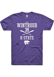 Josh Wintroub  K-State Wildcats Purple Rally NIL Sport Icon Short Sleeve T Shirt