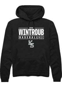 Josh Wintroub  Rally K-State Wildcats Mens Black NIL Stacked Box Long Sleeve Hoodie