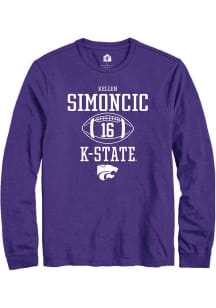 Kellen Simoncic  K-State Wildcats Purple Rally NIL Sport Icon Long Sleeve T Shirt