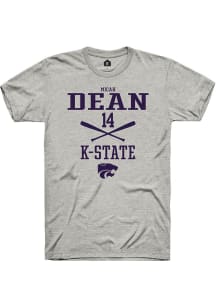 Micah Dean  K-State Wildcats Ash Rally NIL Sport Icon Short Sleeve T Shirt