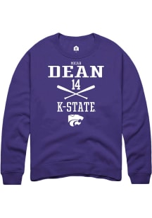 Micah Dean  Rally K-State Wildcats Mens Purple NIL Sport Icon Long Sleeve Crew Sweatshirt