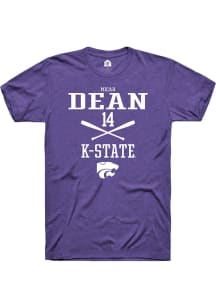 Micah Dean  K-State Wildcats Purple Rally NIL Sport Icon Short Sleeve T Shirt
