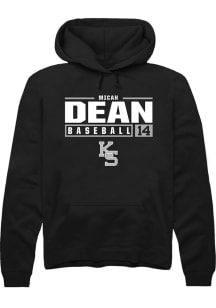 Micah Dean Rally Mens Black K-State Wildcats NIL Stacked Box Hooded Sweatshirt