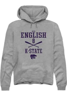 Nick English Rally Mens Graphite K-State Wildcats NIL Sport Icon Hooded Sweatshirt