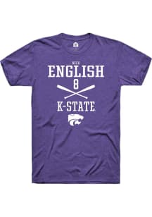Nick English  K-State Wildcats Purple Rally NIL Sport Icon Short Sleeve T Shirt