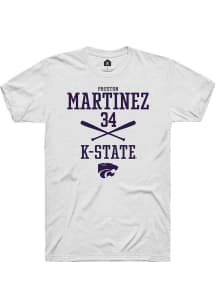 Preston Martinez  K-State Wildcats White Rally NIL Sport Icon Short Sleeve T Shirt