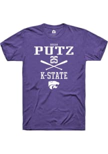 Rohan Putz  K-State Wildcats Purple Rally NIL Sport Icon Short Sleeve T Shirt