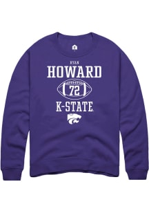 Ryan Howard  Rally K-State Wildcats Mens Purple NIL Sport Icon Long Sleeve Crew Sweatshirt