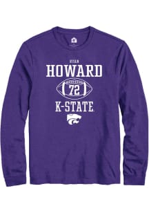 Ryan Howard  K-State Wildcats Purple Rally NIL Sport Icon Long Sleeve T Shirt