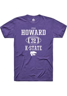 Ryan Howard  K-State Wildcats Purple Rally NIL Sport Icon Short Sleeve T Shirt