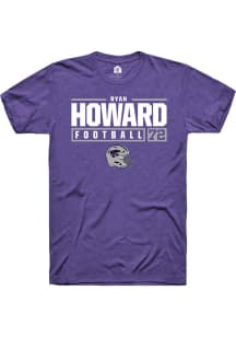 Ryan Howard  K-State Wildcats Purple Rally NIL Stacked Box Short Sleeve T Shirt