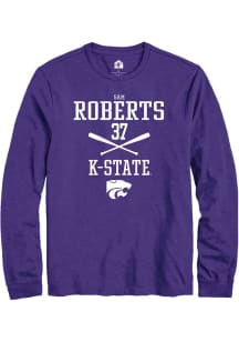 Sam Roberts  K-State Wildcats Purple Rally NIL Sport Icon Long Sleeve T Shirt