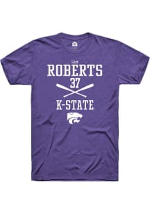 Sam Roberts  K-State Wildcats Purple Rally NIL Sport Icon Short Sleeve T Shirt