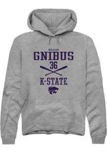 William Gnibus  Rally K-State Wildcats Mens Graphite NIL Sport Icon Long Sleeve Hoodie