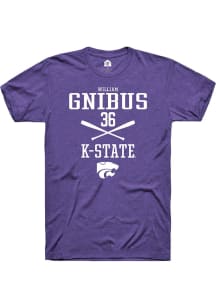 William Gnibus  K-State Wildcats Purple Rally NIL Sport Icon Short Sleeve T Shirt