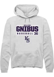 William Gnibus  Rally K-State Wildcats Mens White NIL Stacked Box Long Sleeve Hoodie