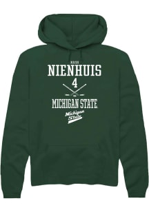 Nash Nienhuis  Rally Michigan State Spartans Mens Green NIL Sport Icon Long Sleeve Hoodie