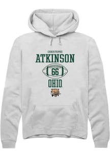 Christophe Atkinson  Rally Ohio Bobcats Mens White NIL Sport Icon Long Sleeve Hoodie