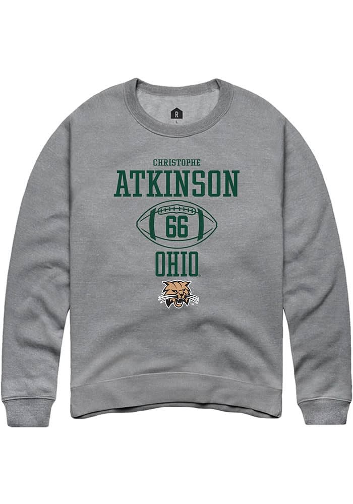 Christophe Atkinson  Rally Ohio Bobcats Mens Graphite NIL Sport Icon Long Sleeve Crew Sweatshirt