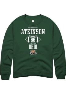 Christophe Atkinson  Rally Ohio Bobcats Mens Green NIL Sport Icon Long Sleeve Crew Sweatshirt