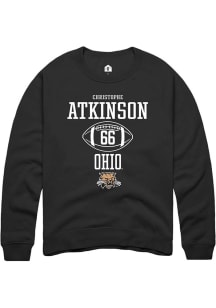 Christophe Atkinson  Rally Ohio Bobcats Mens Black NIL Sport Icon Long Sleeve Crew Sweatshirt