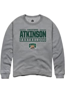 Christophe Atkinson  Rally Ohio Bobcats Mens Graphite NIL Stacked Box Long Sleeve Crew Sweatshir..