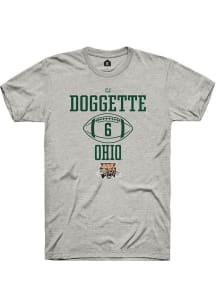 CJ Doggette  Ohio Bobcats Ash Rally NIL Sport Icon Short Sleeve T Shirt