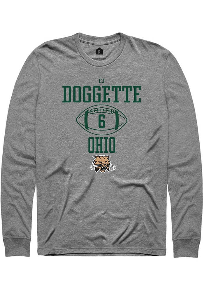 CJ Doggette  Ohio Bobcats Graphite Rally NIL Sport Icon Long Sleeve T Shirt