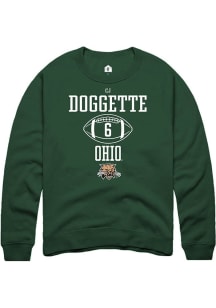 CJ Doggette  Rally Ohio Bobcats Mens Green NIL Sport Icon Long Sleeve Crew Sweatshirt