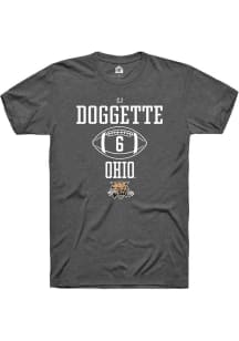 CJ Doggette  Ohio Bobcats Dark Grey Rally NIL Sport Icon Short Sleeve T Shirt