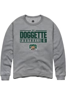 CJ Doggette  Rally Ohio Bobcats Mens Graphite NIL Stacked Box Long Sleeve Crew Sweatshirt