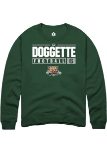 CJ Doggette  Rally Ohio Bobcats Mens Green NIL Stacked Box Long Sleeve Crew Sweatshirt